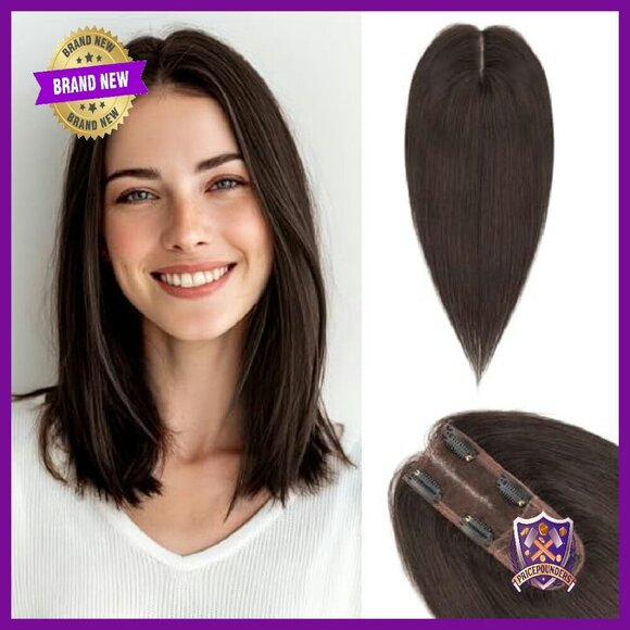 Real Human Hair Topper for Thinning Hair, 10\